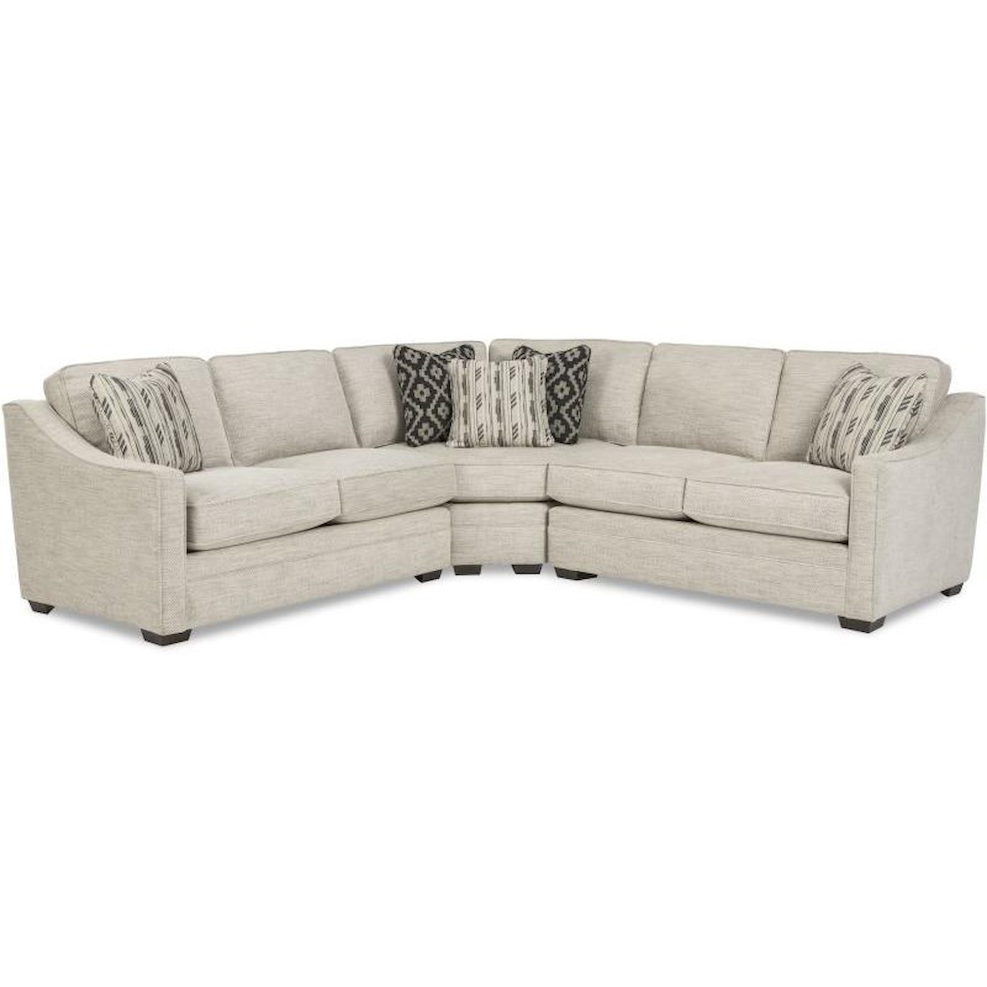 Hickorycraft F9 F934114 CraftMaster 3 PC Sectional Howell Furniture